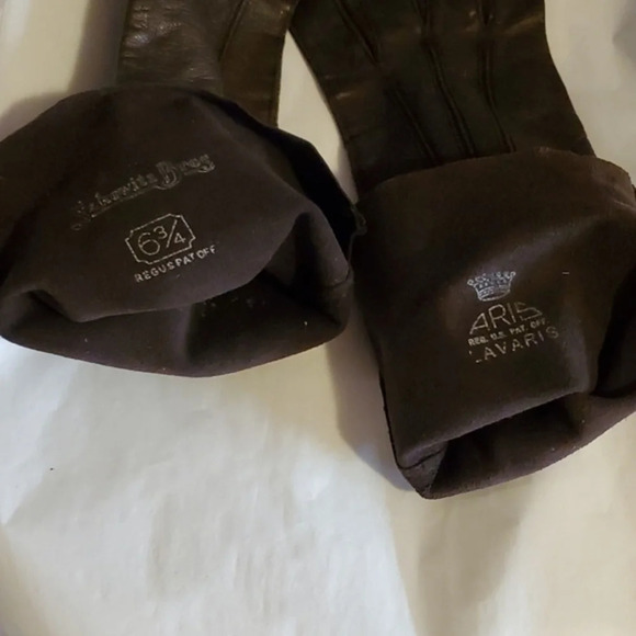 Vintage Brown Mid‎ Length leather gloves 6.34 - Picture 9 of 13